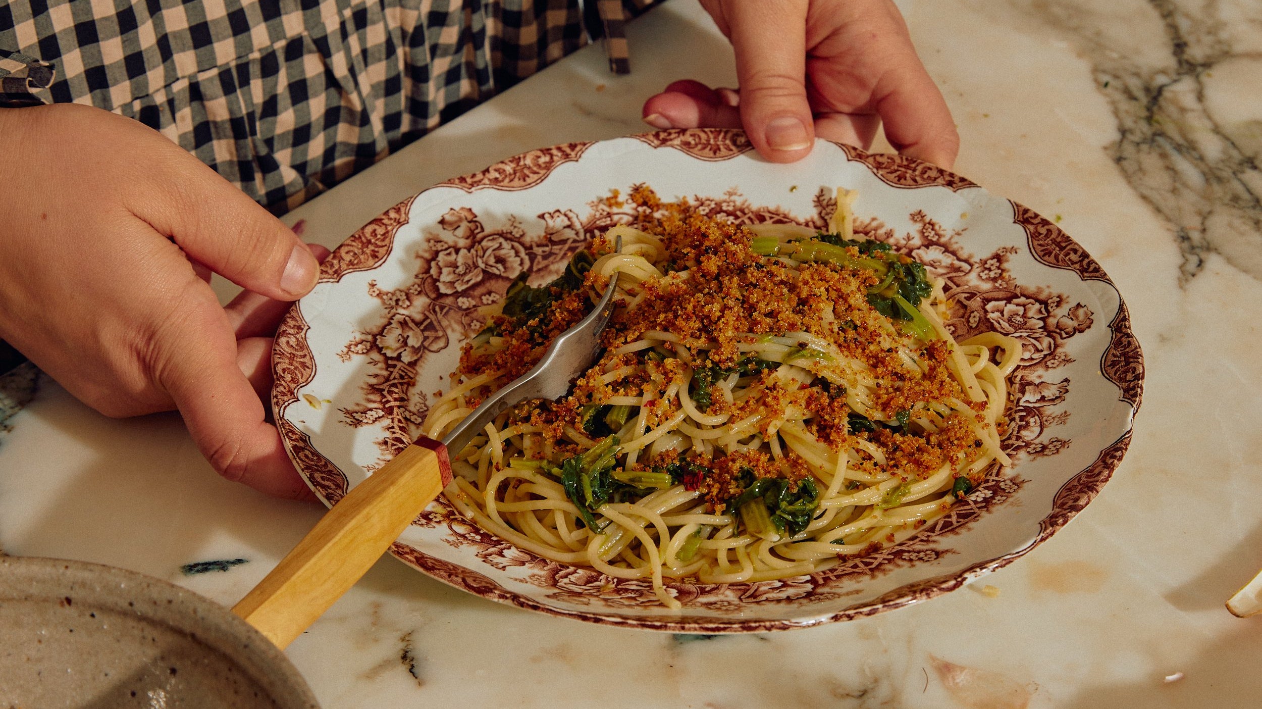 Recipies we are loving: Julia Ostro's spaghettini with cime di rapa, anchovy and chilli
