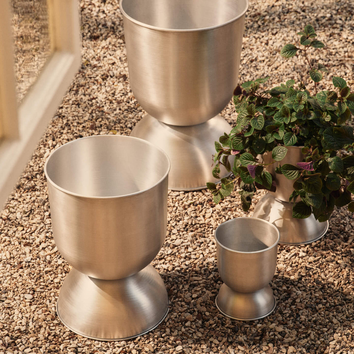 Ferm Living Hourglass Pot Extra Small Aluminium
