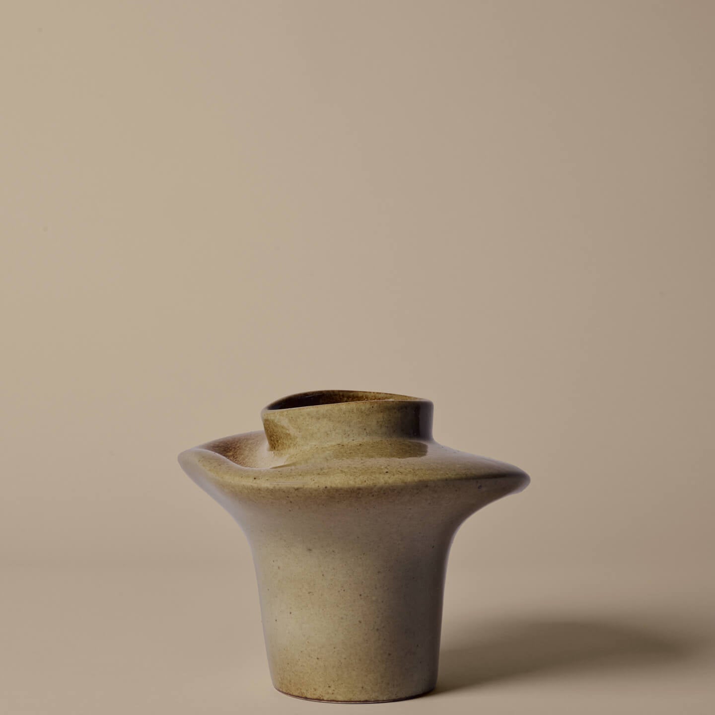 Ferm Living Evio Decorative Ceramic Vase Small Elm Green