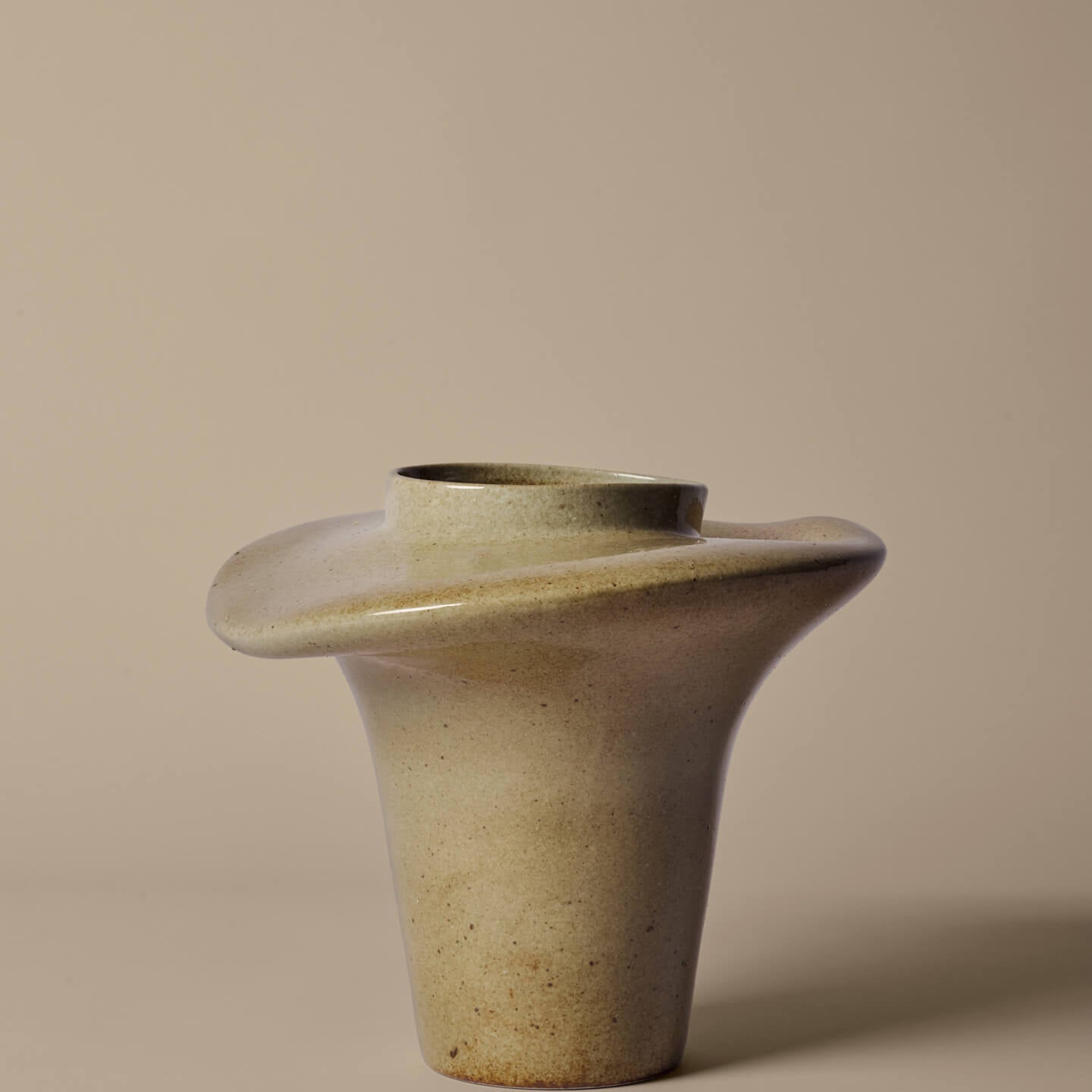 Ferm Living Evio Vase Large Sculptural Decorative Elm Green