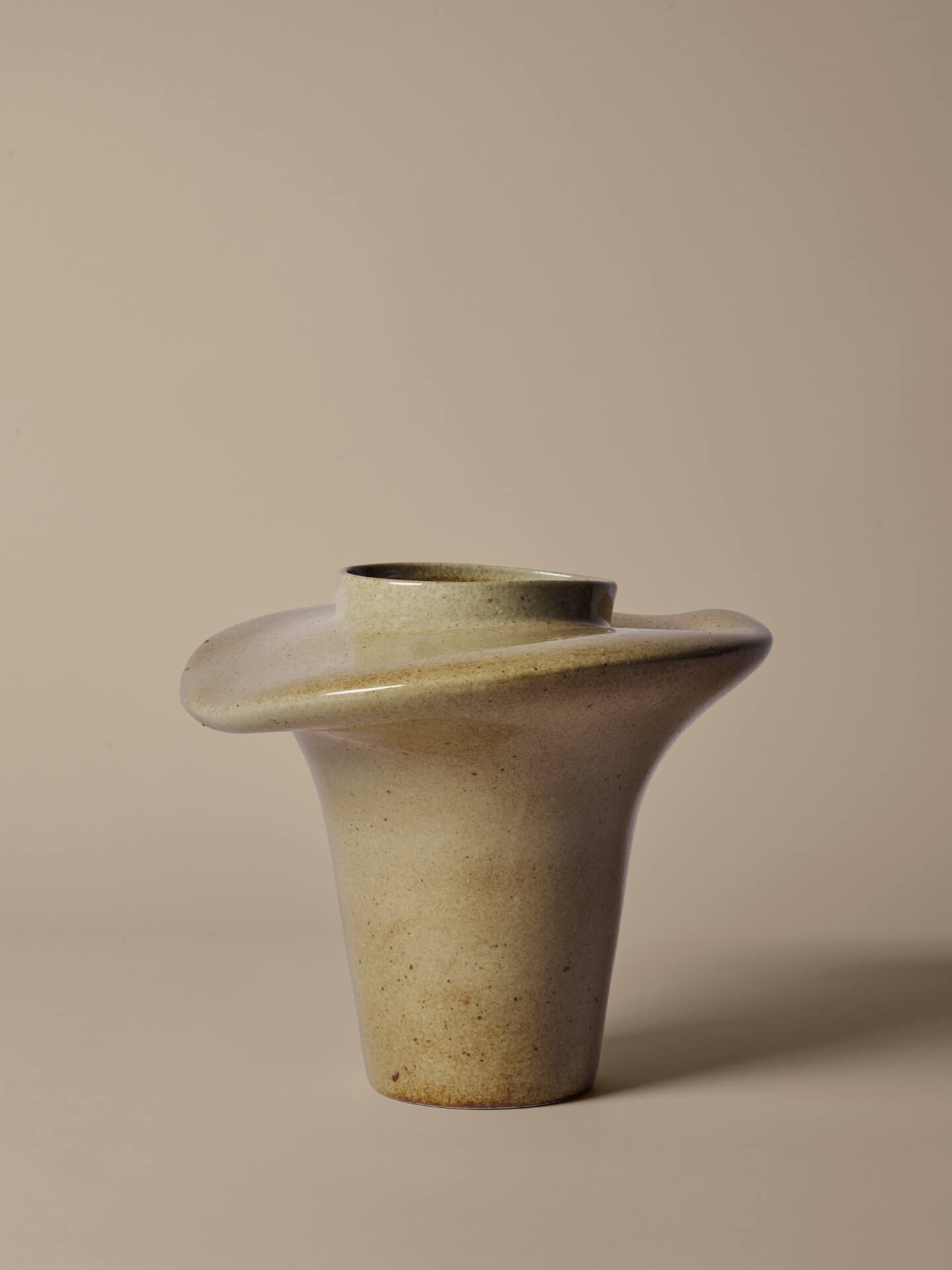 Ferm Living Evio Vase Large Sculptural Decorative Elm Green