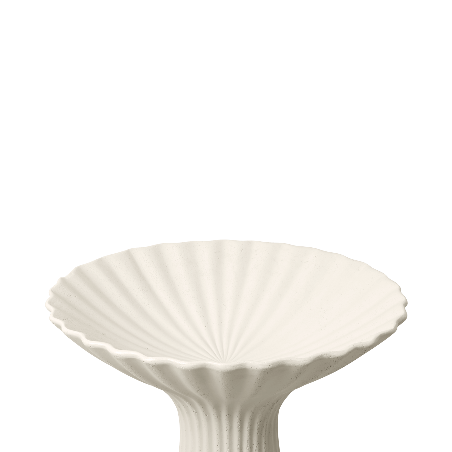 Ferm Living Fountain Series Pedestal Bowl Fibre Concrete Ivory