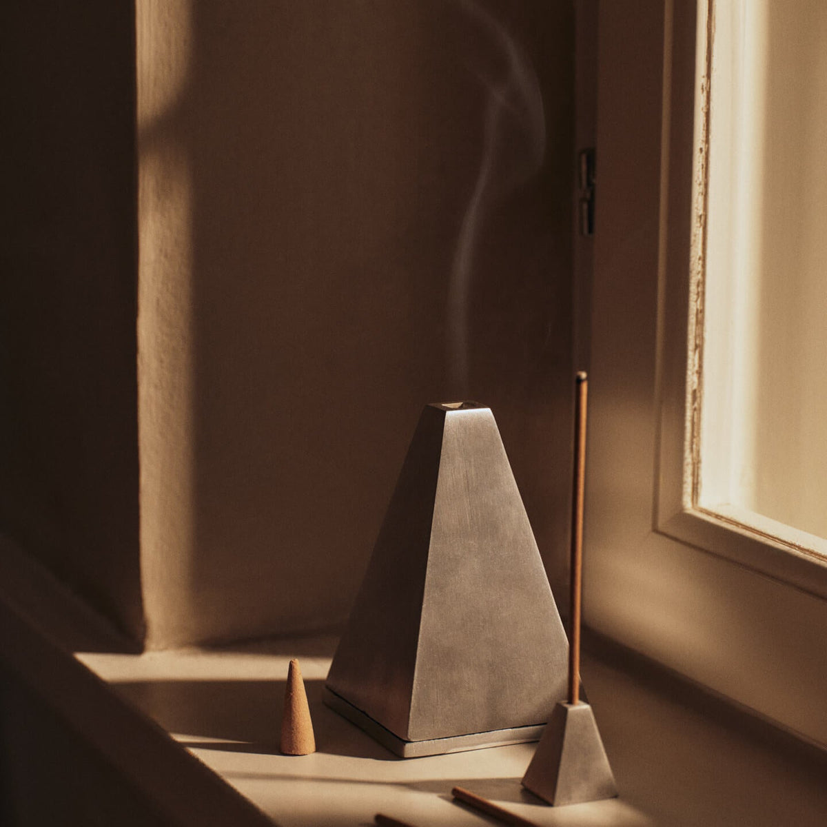 Ferm Living Pyra Incense Cone Burner Brushed Aluminium