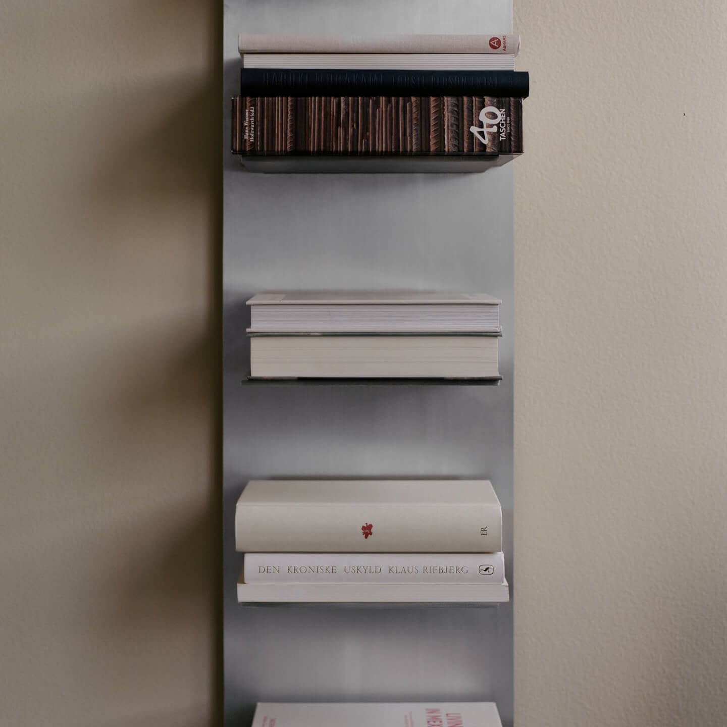 Ferm Living Lager Tall Wall Shelf Brushed Aluminium