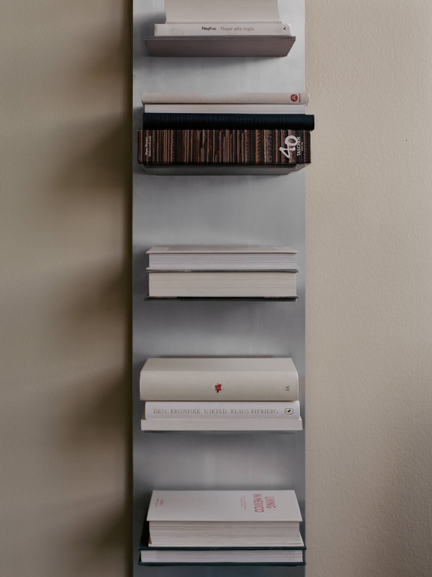 Ferm Living Lager Tall Wall Shelf Brushed Aluminium