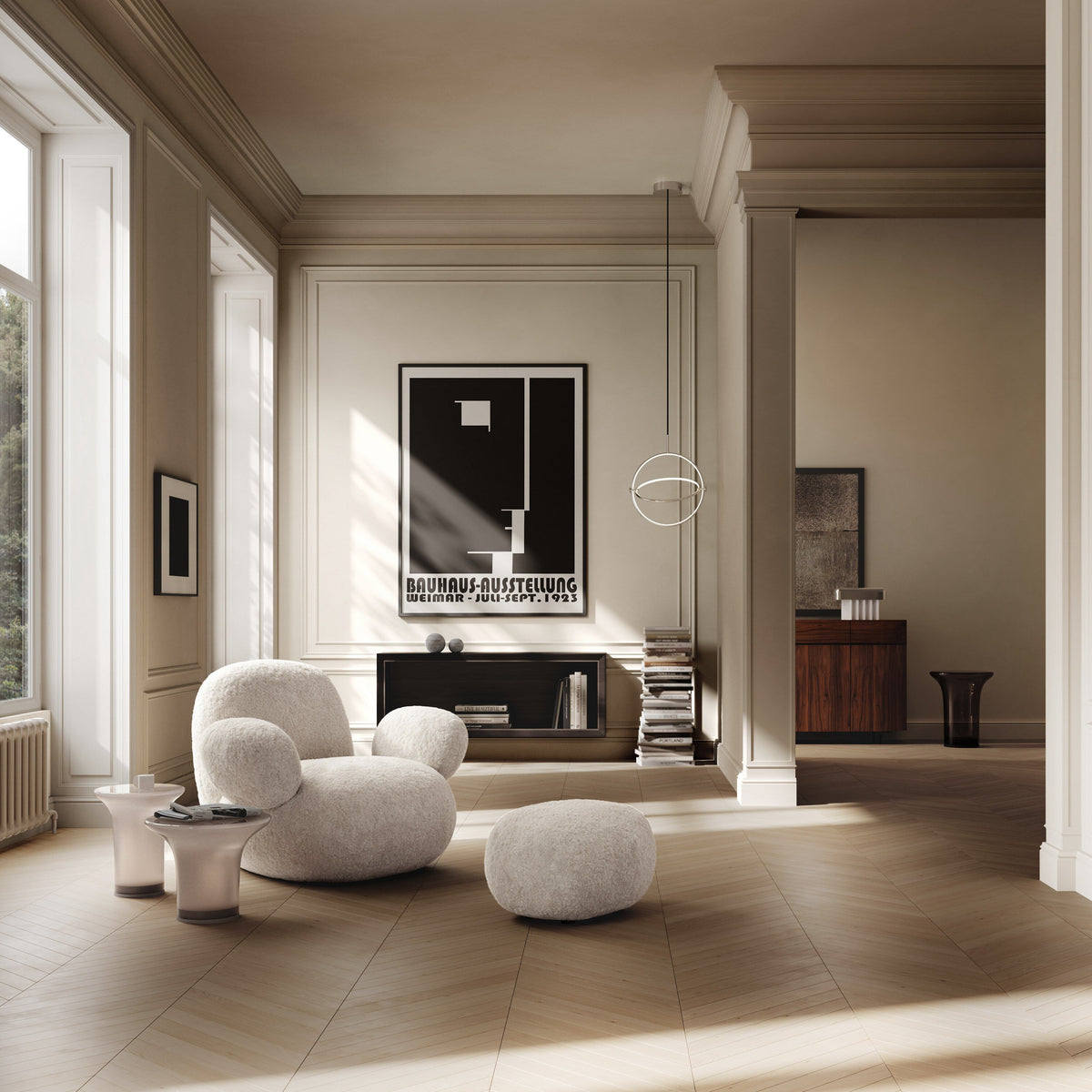 101 Copenhagen Toe Flat Armchair Sheepskin Sandshell