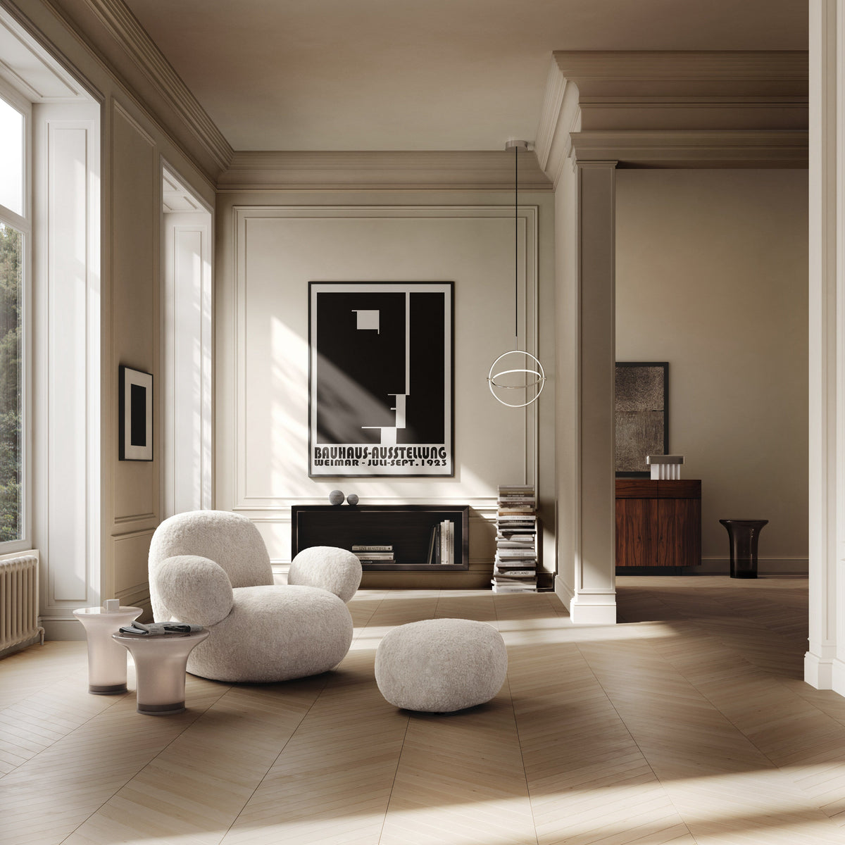 101 Copenhagen Toe Flat Armchair Sheepskin Sandshell