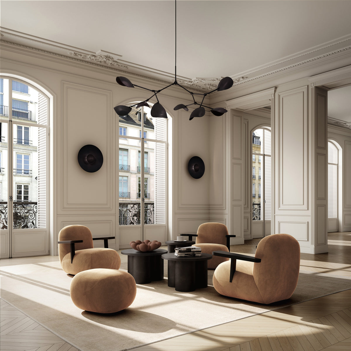 101 Copenhagen Toe Lounge Chair with Armrests Desert