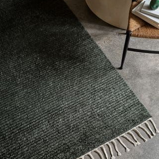 Armadillo Malawi Hand-Knotted Wool Rug Tasselled Fringe