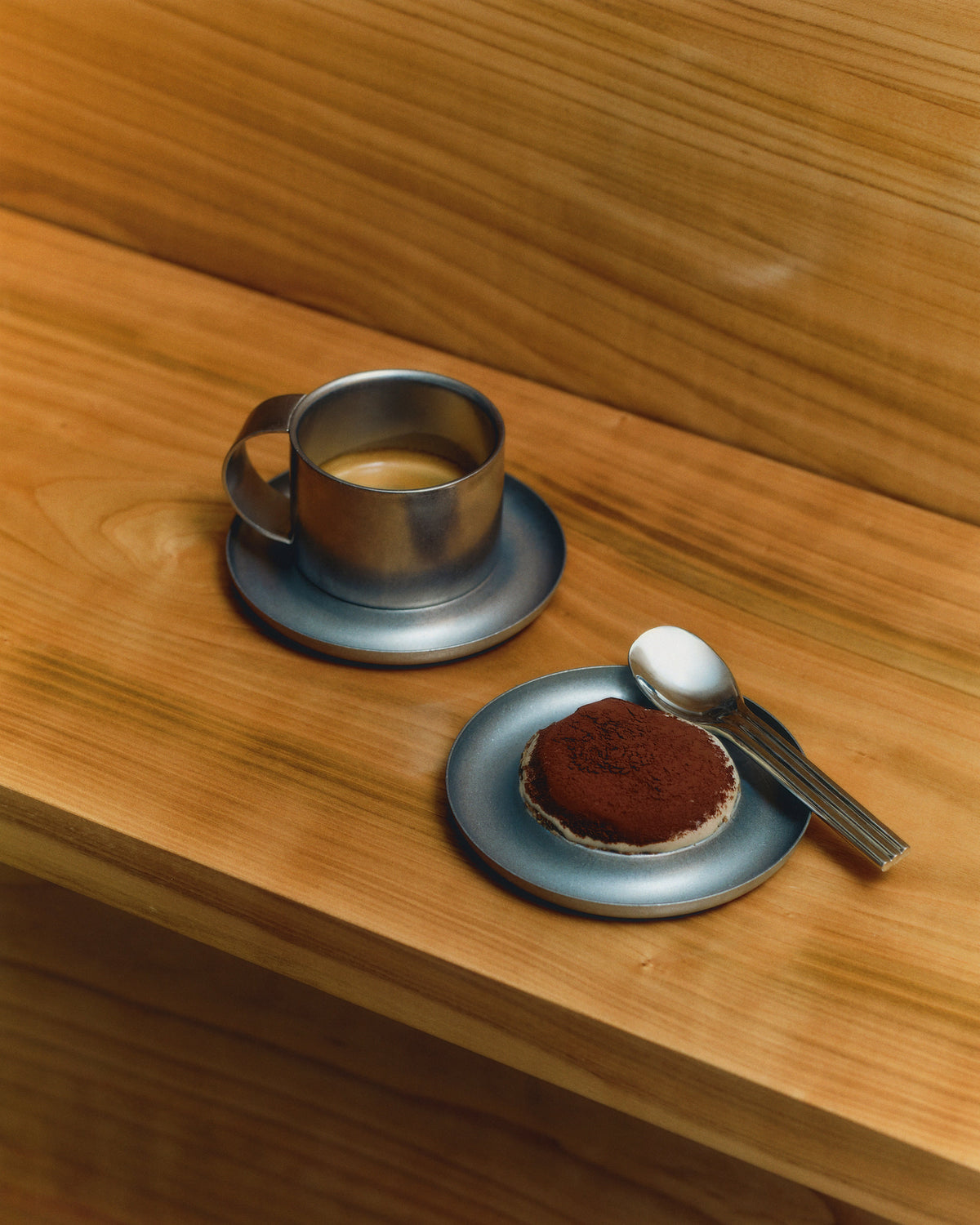 Service Projects Arlo 03 Cup with Saucer Stonewashed Stainless Steel