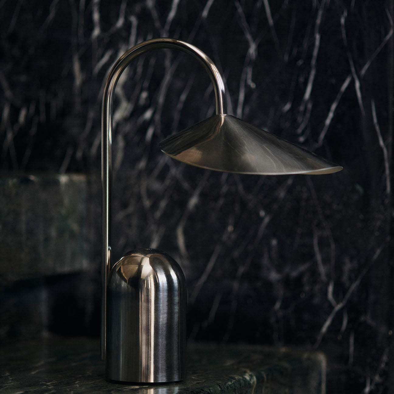 Ferm Living Arum Portable Lamp - Stainless Steel