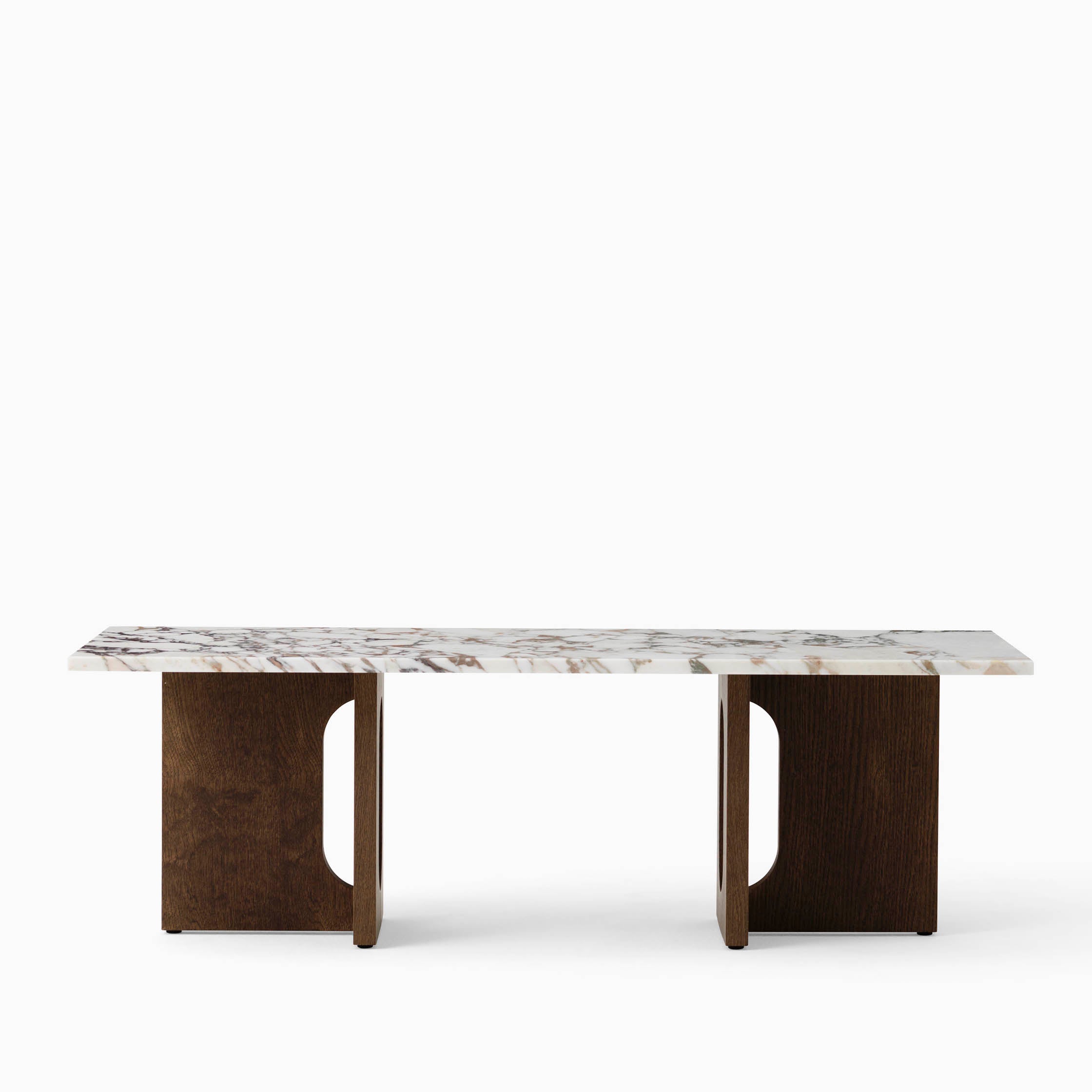 Audo Androgyne Lounge Table Dark Stained Oak Calacatta Marble