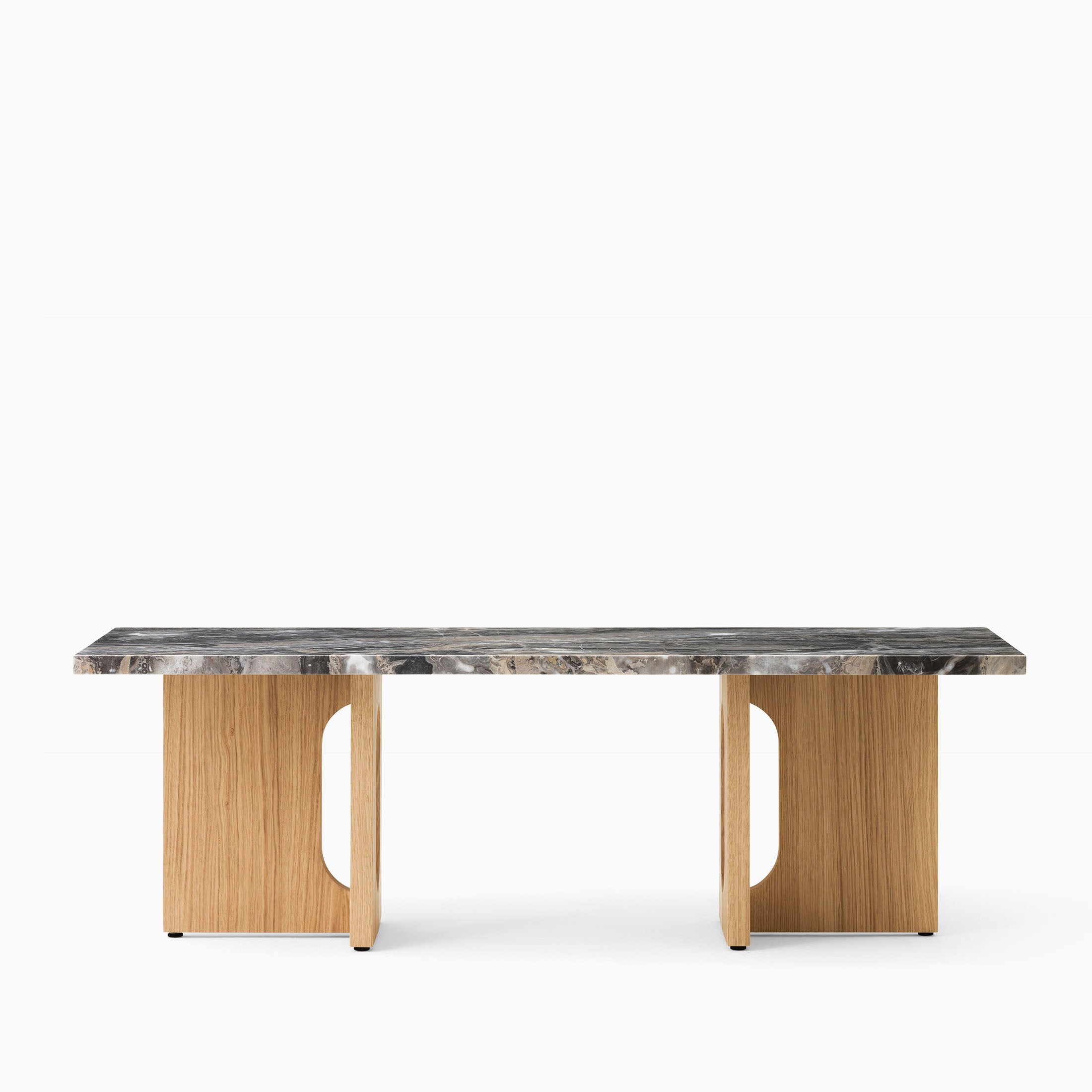 Audo Androgyne Lounge Table Natural Oak Grey Galaxy Marble