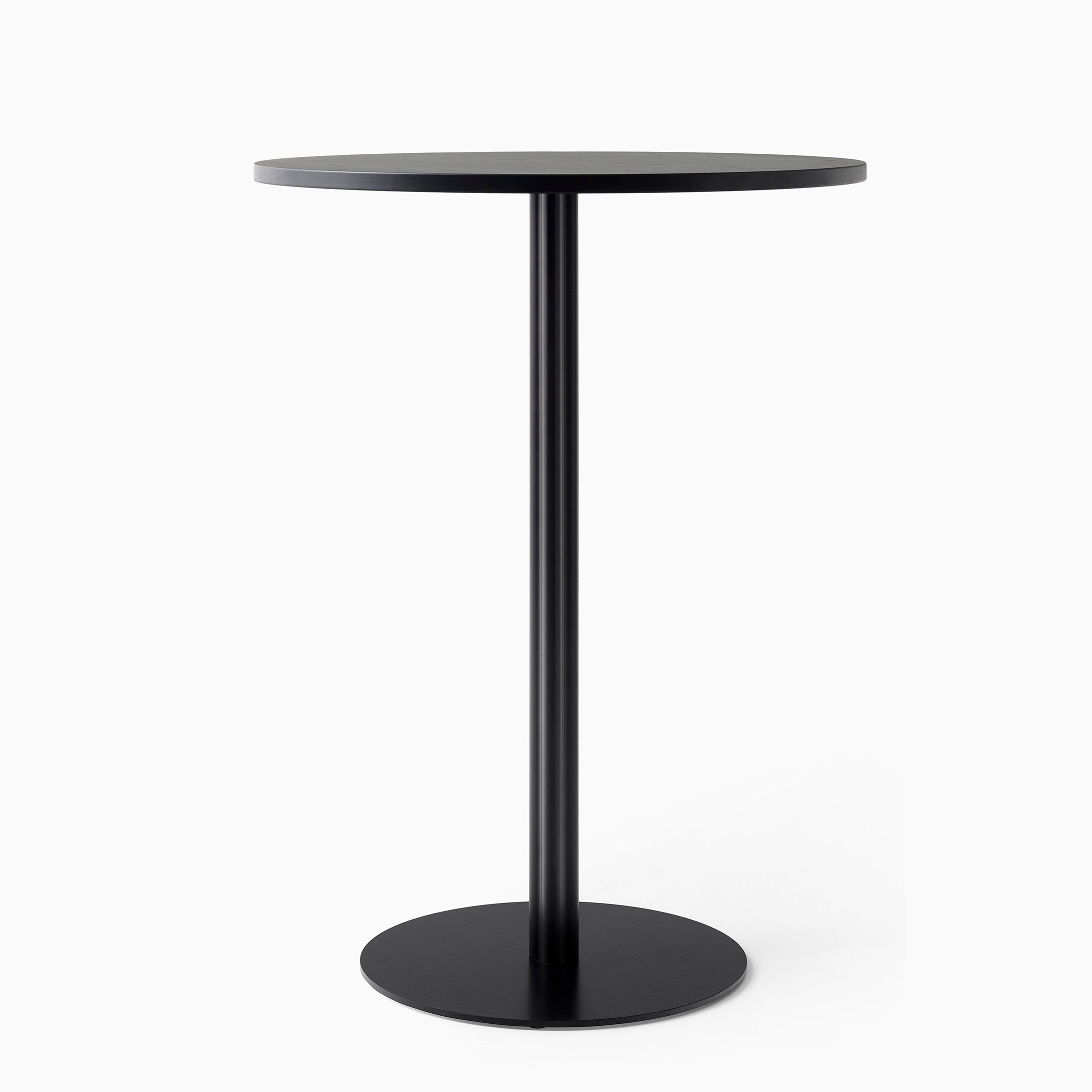 Audo Copenhagen Harbour Column Bar Table 80cm Black Linoleum
