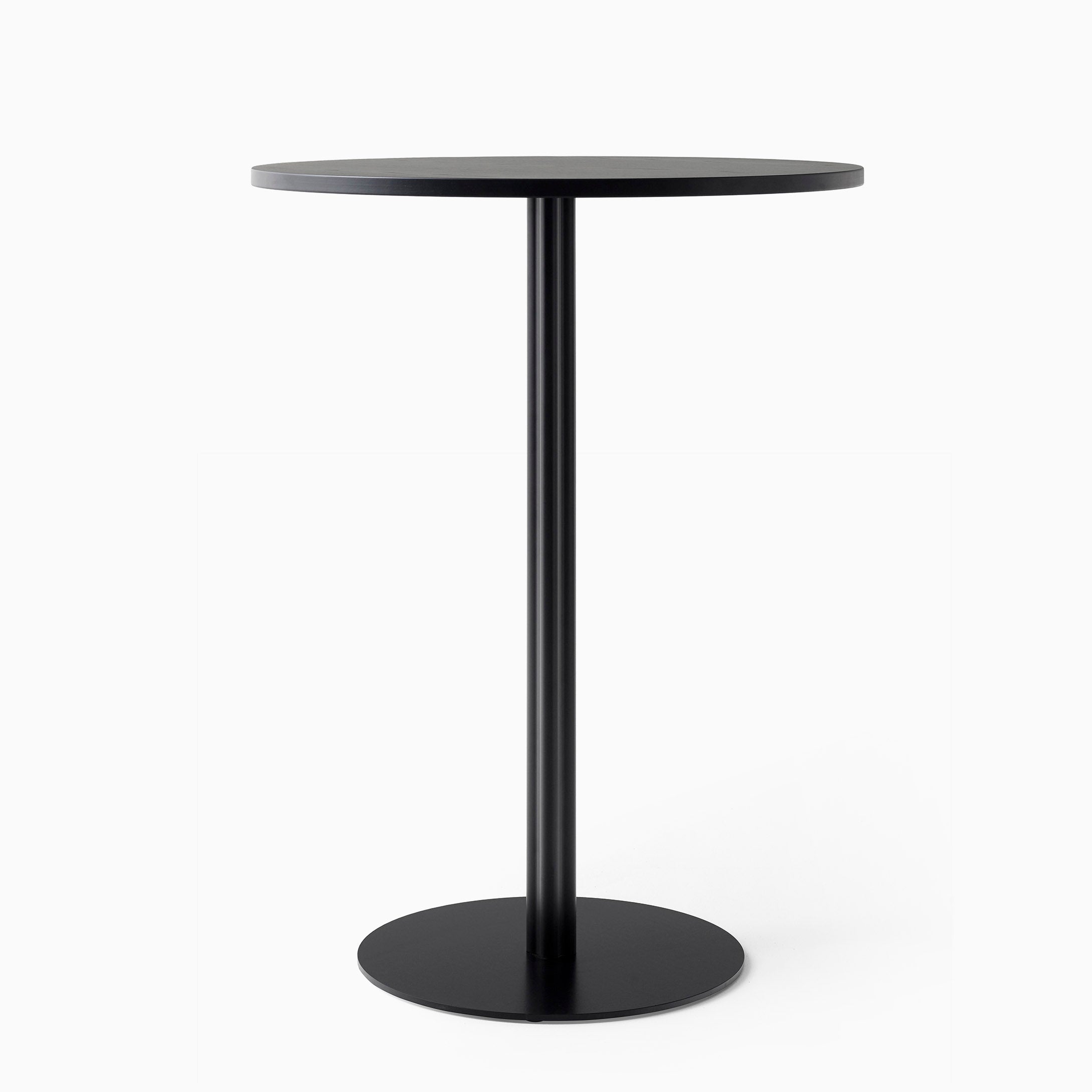 Audo Copenhagen Harbour Column Bar Table 80cm Black Oak Veneer