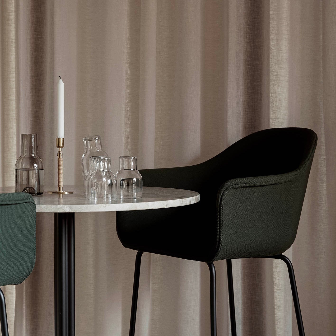 Audo Copenhagen Harbour Column Bar Table 80cm