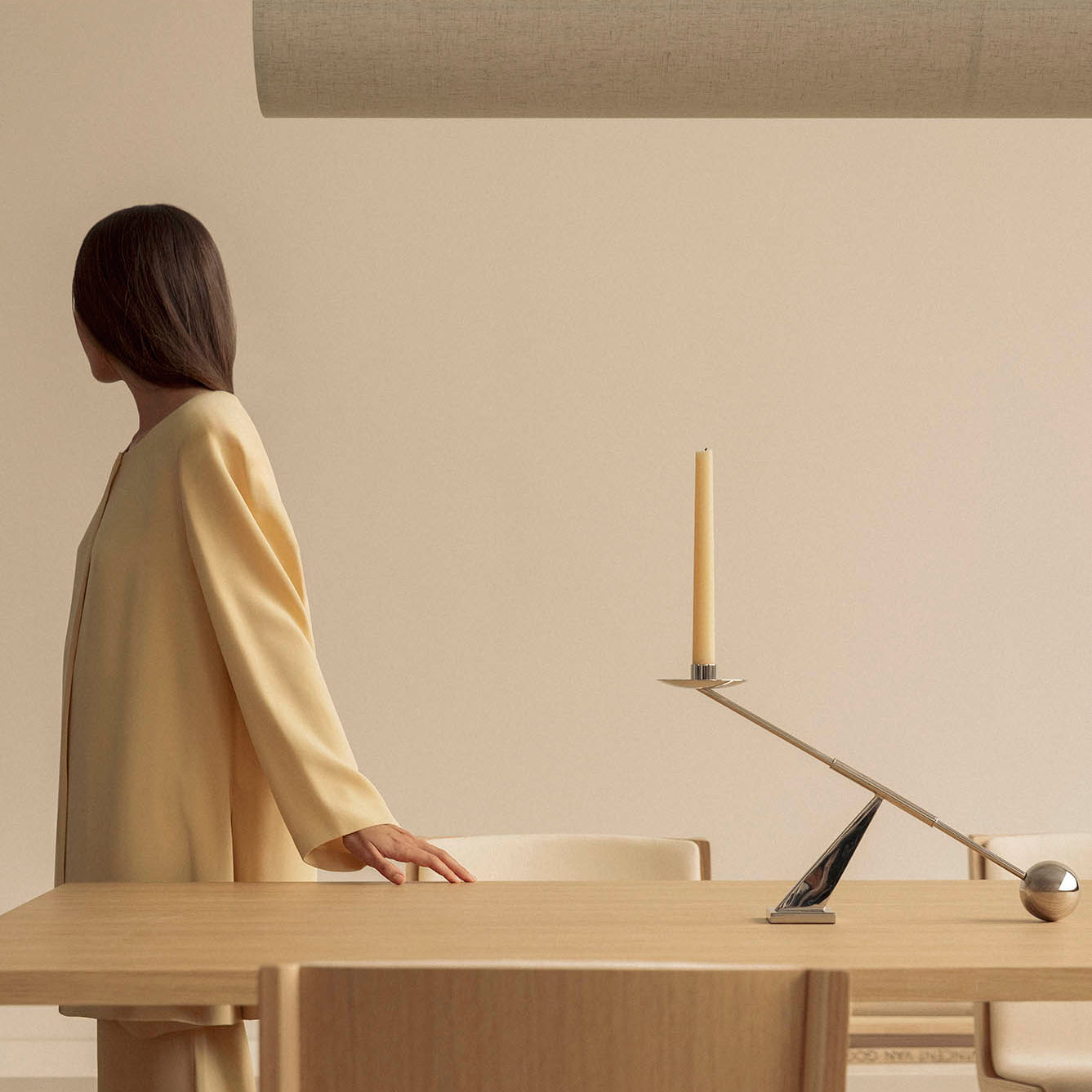 Audo Copenhagen Hashira Linear Pendant Lamp - Raw