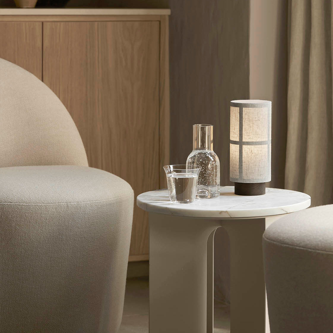 Audo Copenhagen Hashira Table Lamp Portable - Raw