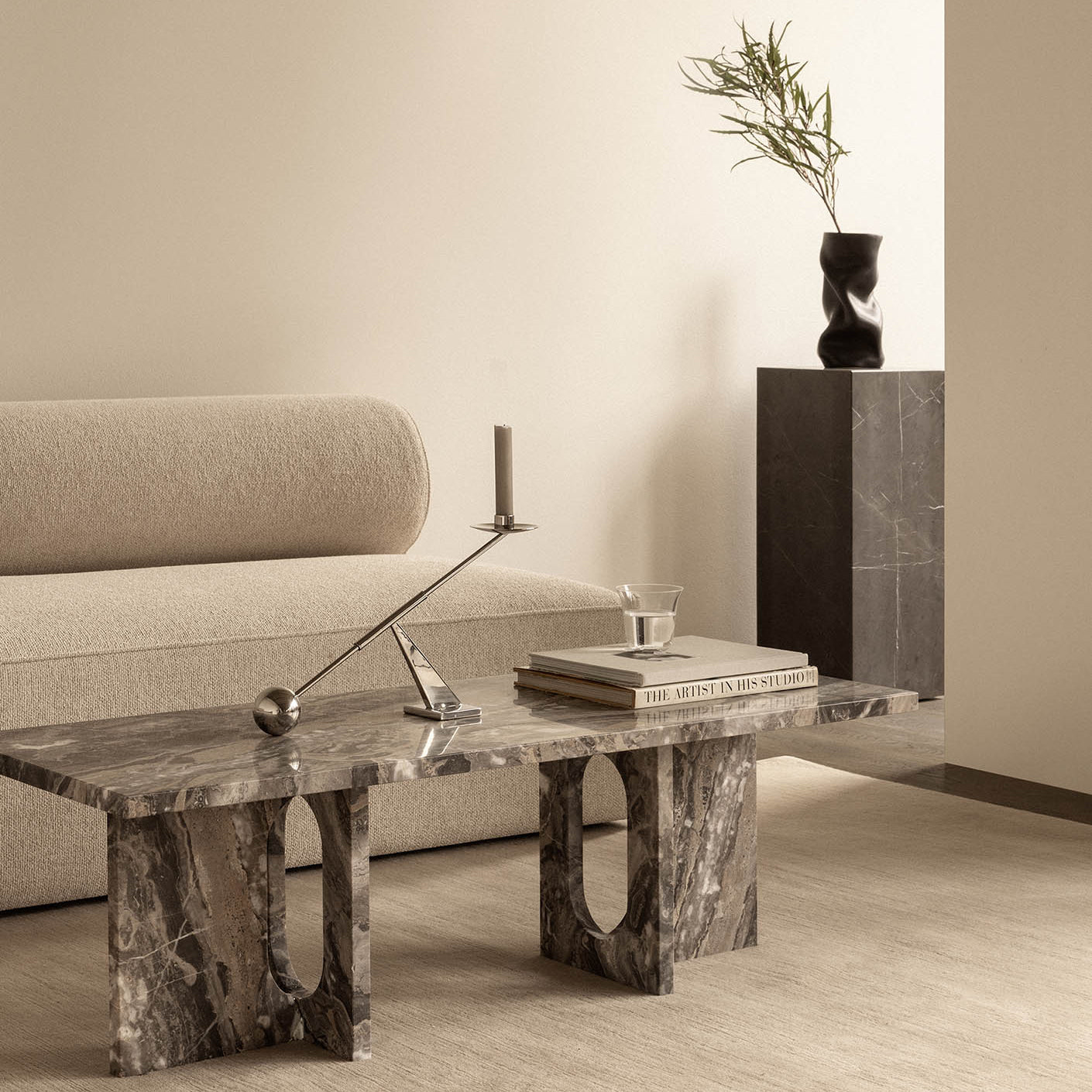 Audo Copenhagen Interconnect Candle Holder - Small Stainless Steel