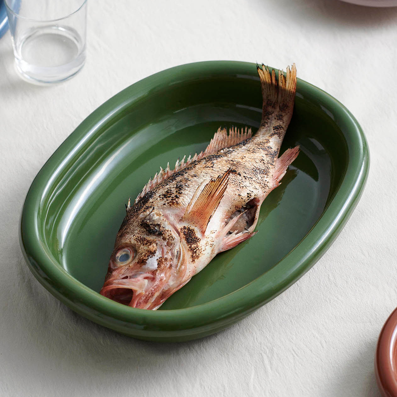 HAY Barro Oval Dish Large - Green