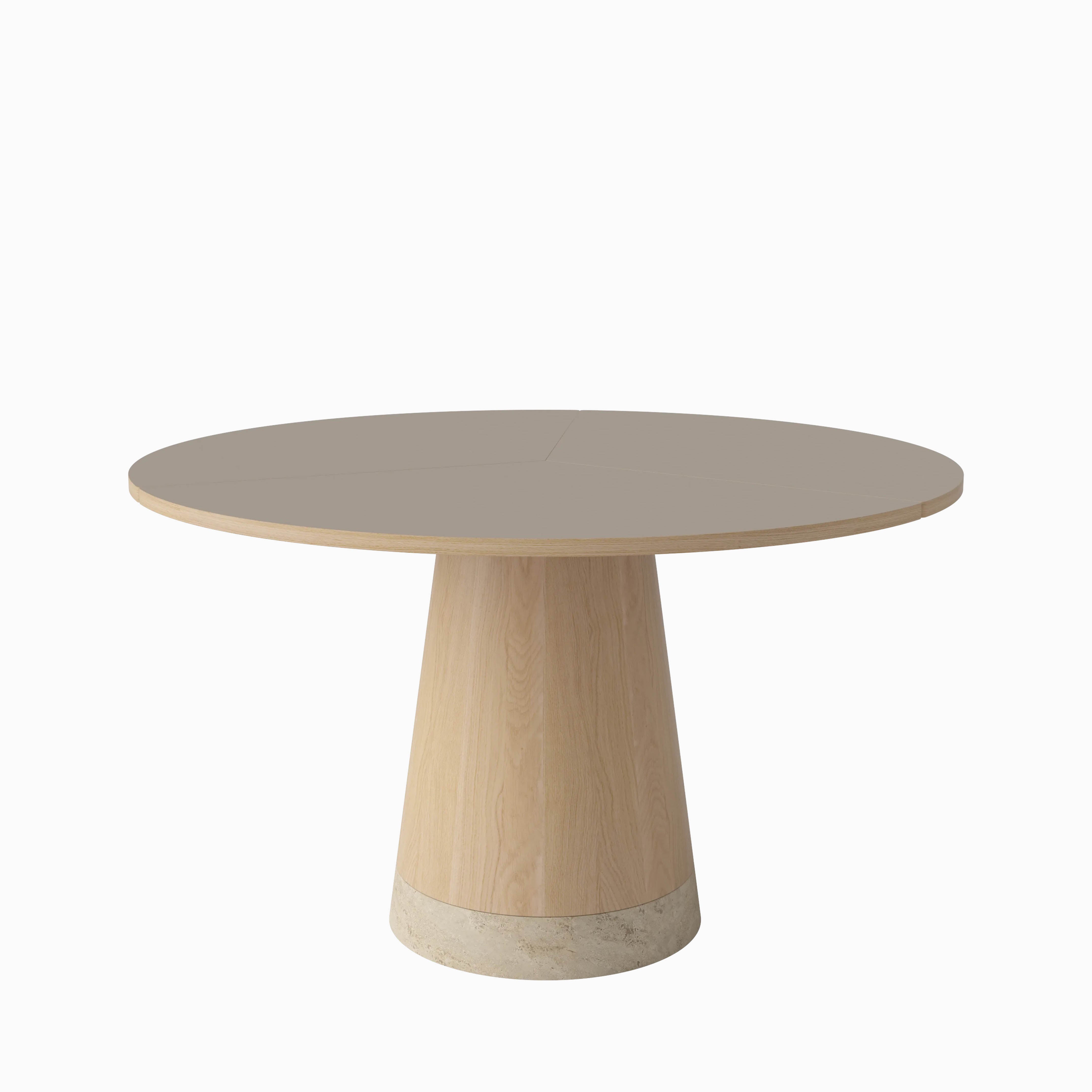 Bolia Piro Dining Table 125cm Grey Brown Fenix White Oiled Oak