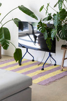 Bongusta Chindi Rug Lilac and Neon Yellow