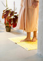 Bongusta Naram Bath Mat - Pristine & Neon Yellow