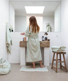 Bongusta Naram Bath Mat - Pure White & Grass