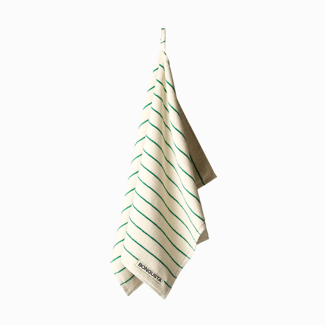Bongusta Naram Hand Towel - Pure White & Grass