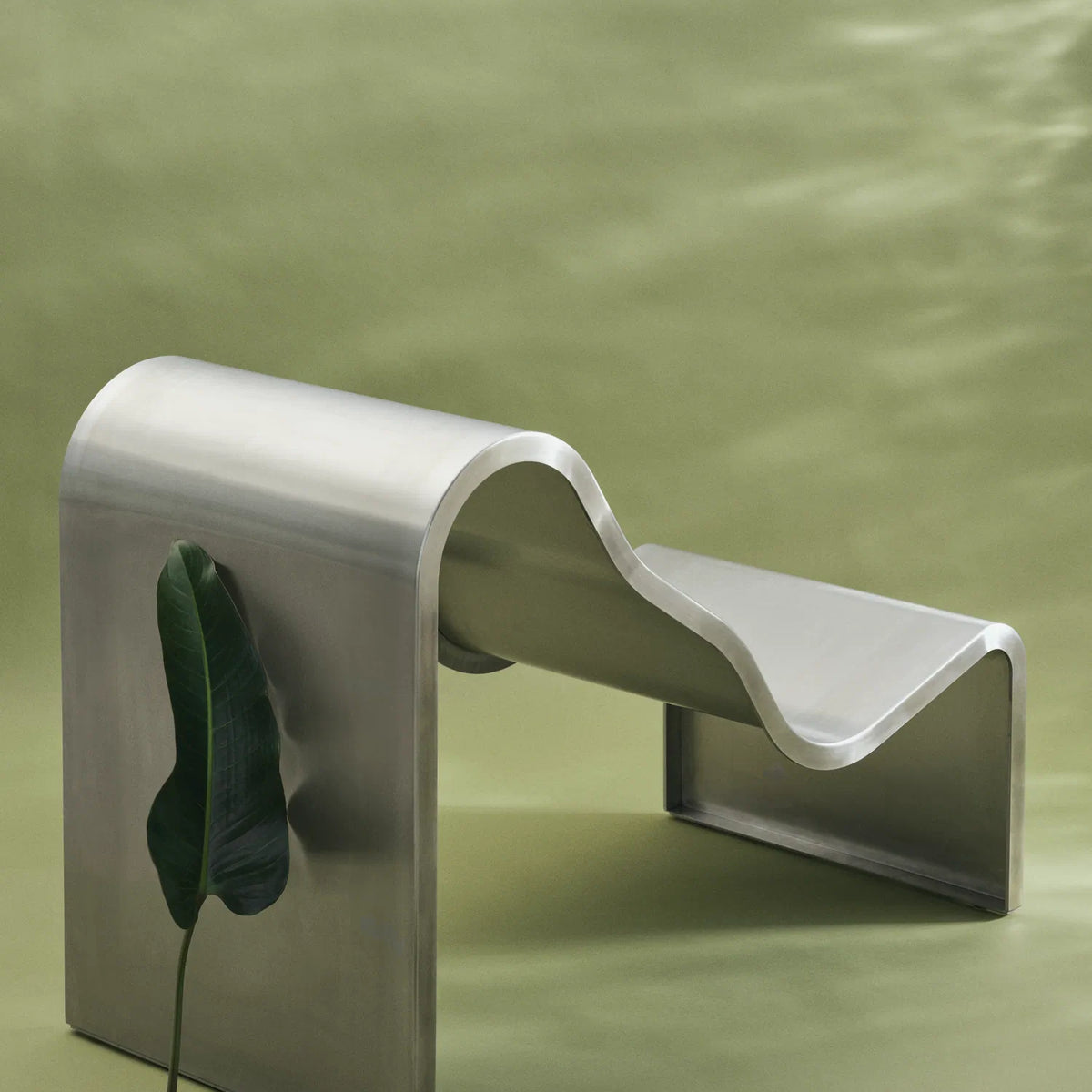 Muuto Dream View Bench Brushed Stainless Steel