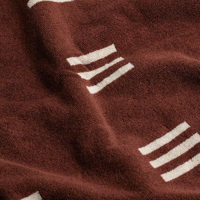 BAINA Claremont Bath Towel Mudbrick & Crème 70x140cm