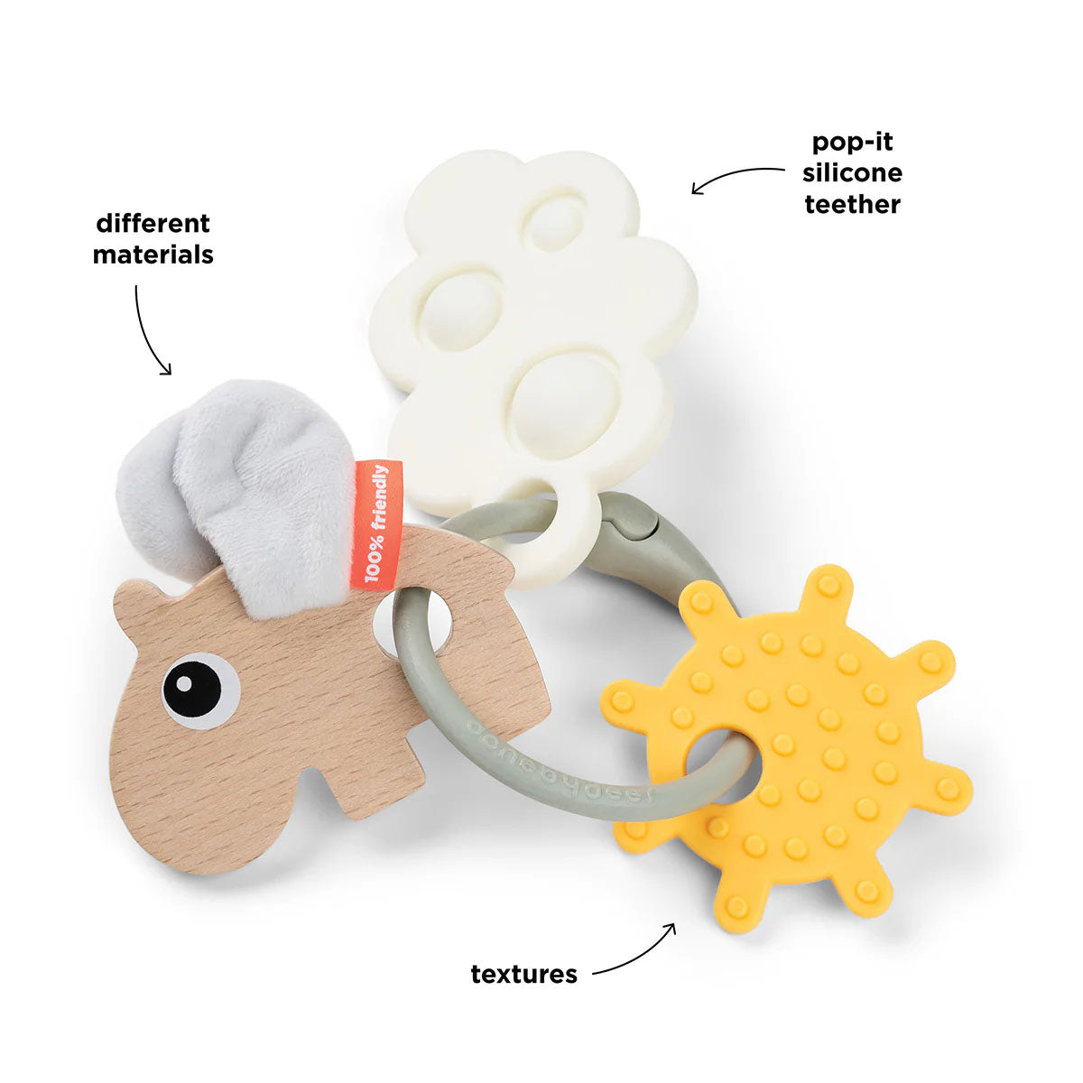 Done by Deer Sensory Activity Ring Ozzo Happy Clouds - Colour Mix