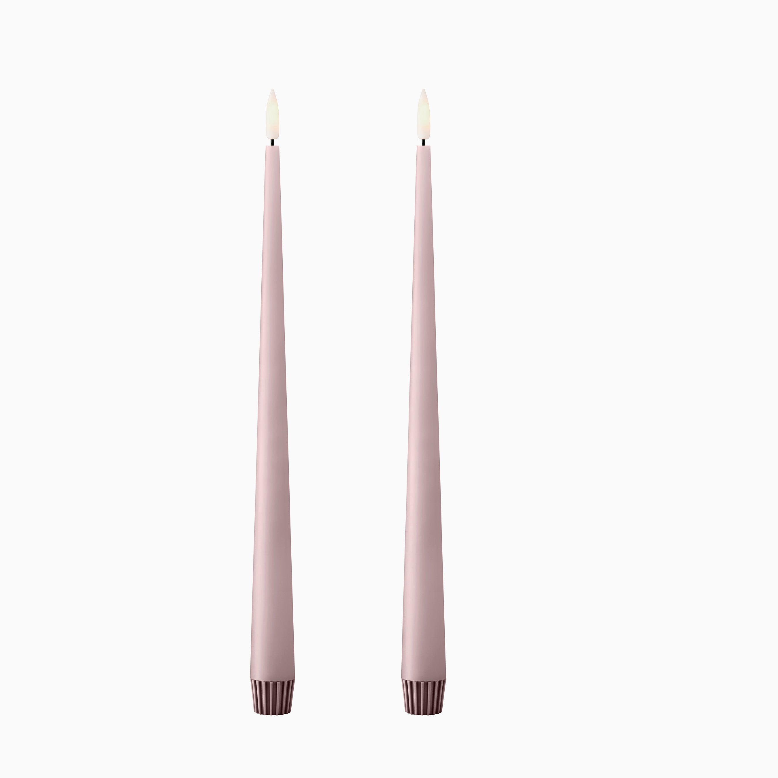 Ester & Erik LED Taper Candle 30 cm (2 Pcs) - Soft Rose