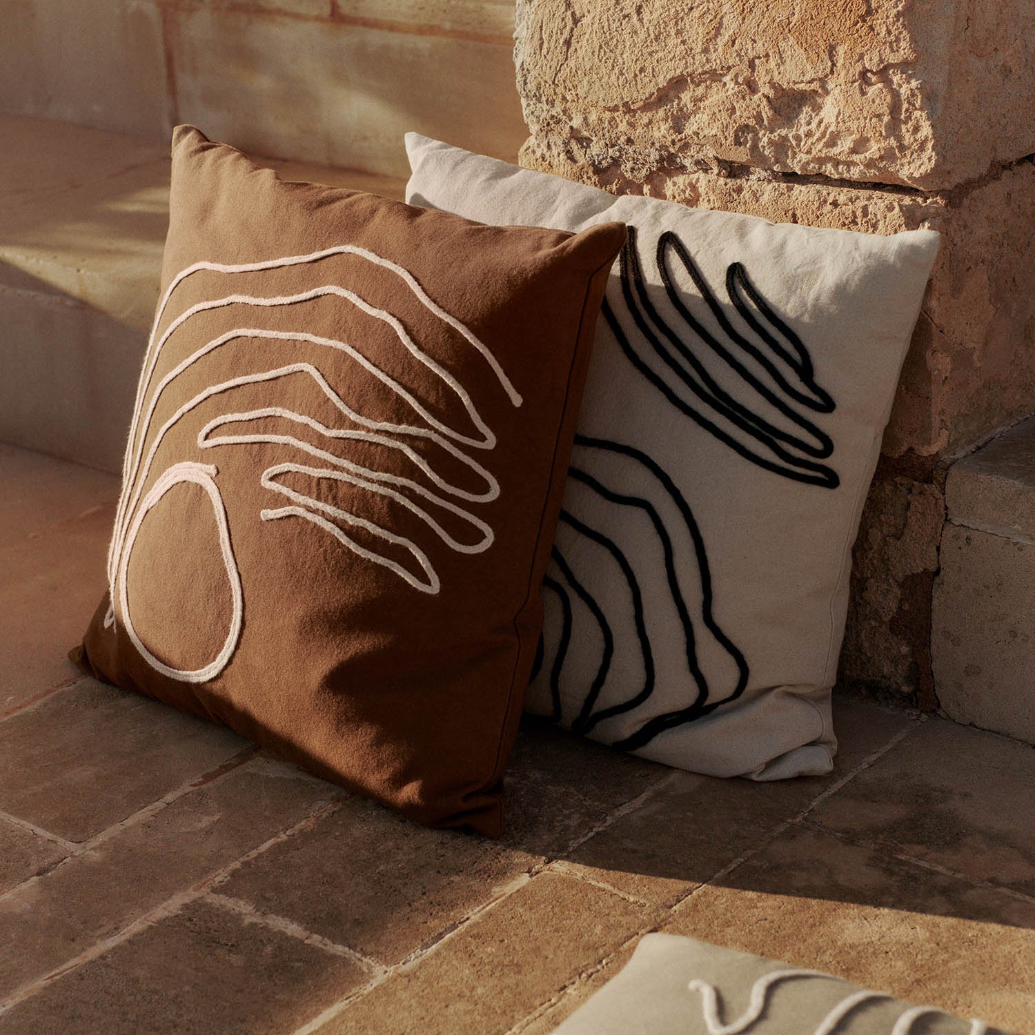 Ferm Living Jot Cushion Aged Gold