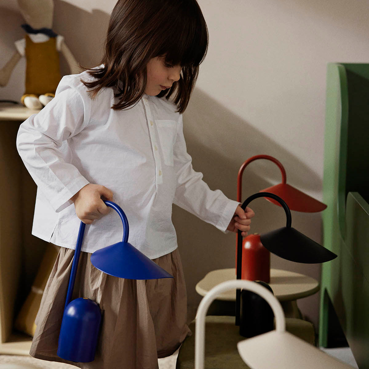 Ferm Living Arum Portable Lamp - Bright Blue