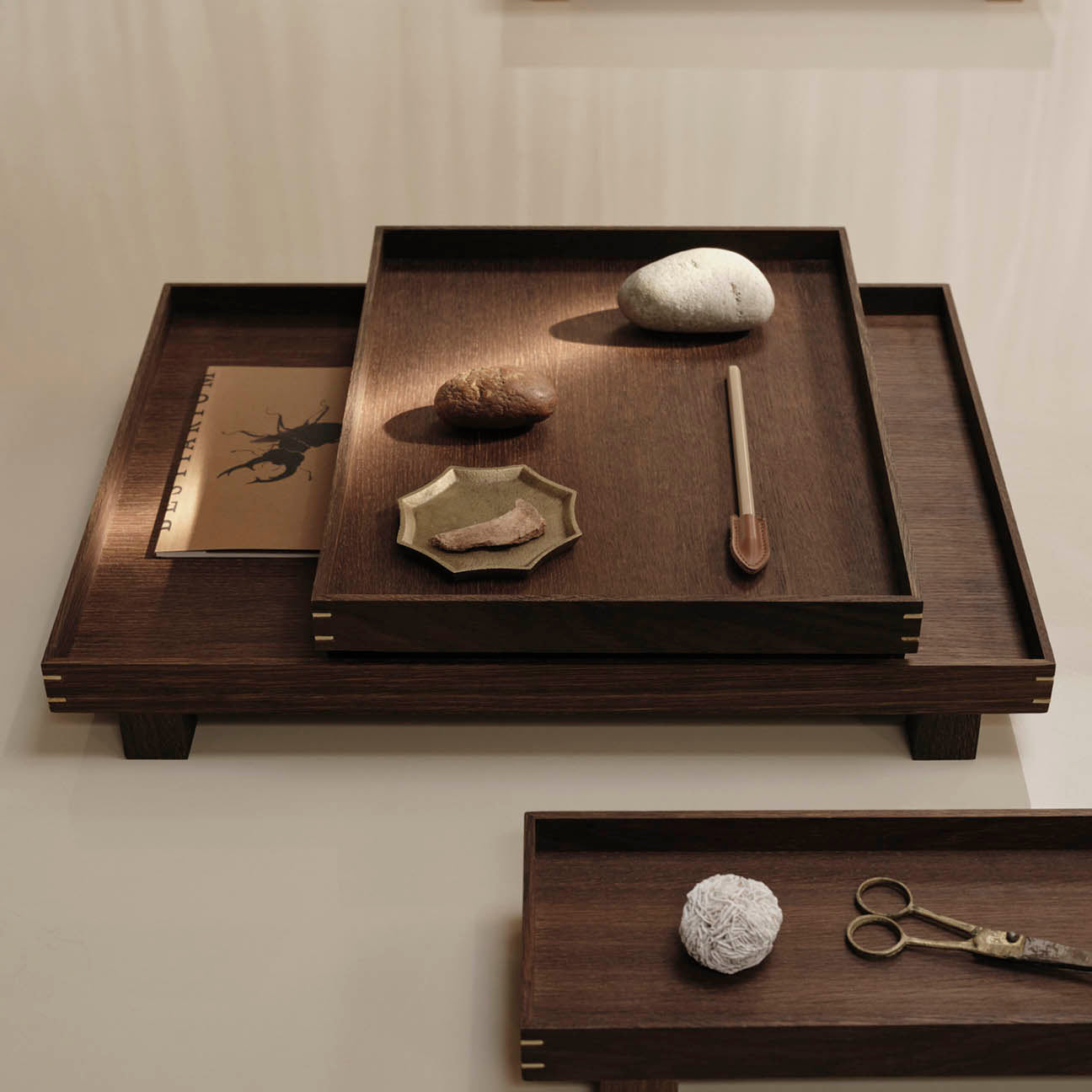 Ferm Living Bon Wooden Tray Large - Smoked Oak