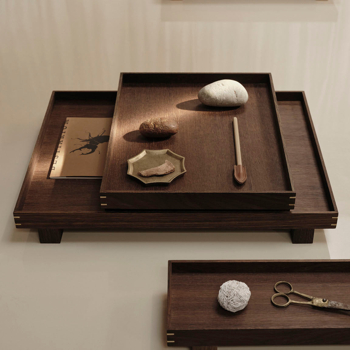Ferm Living Bon Wooden Tray Smoked Oak