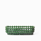 Ferm Living Ceramic Basket Oval - Emerald Green