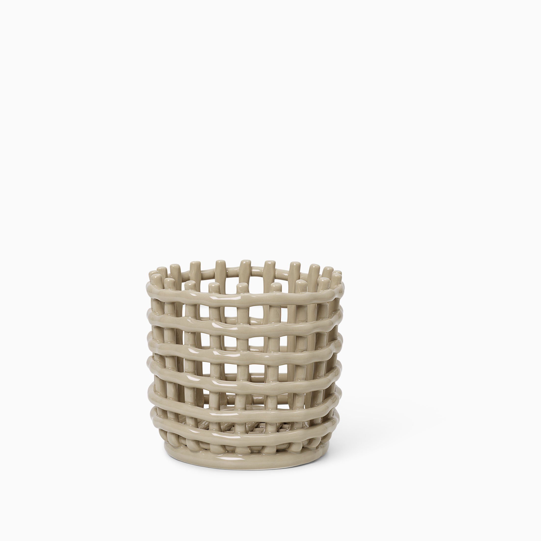 Ferm Living Ceramic Basket Small - Cashmere
