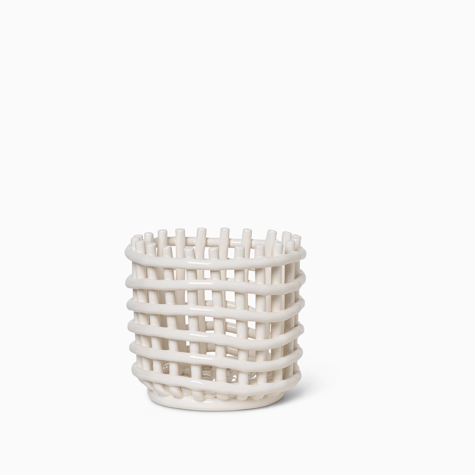 Ferm Living Ceramic Basket Small - Off White