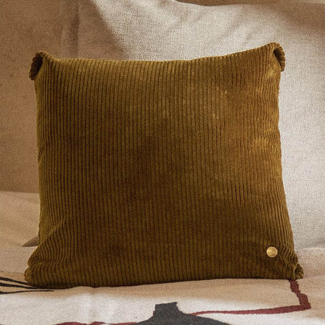 Ferm Living Corduroy Cushion - Golden Olive