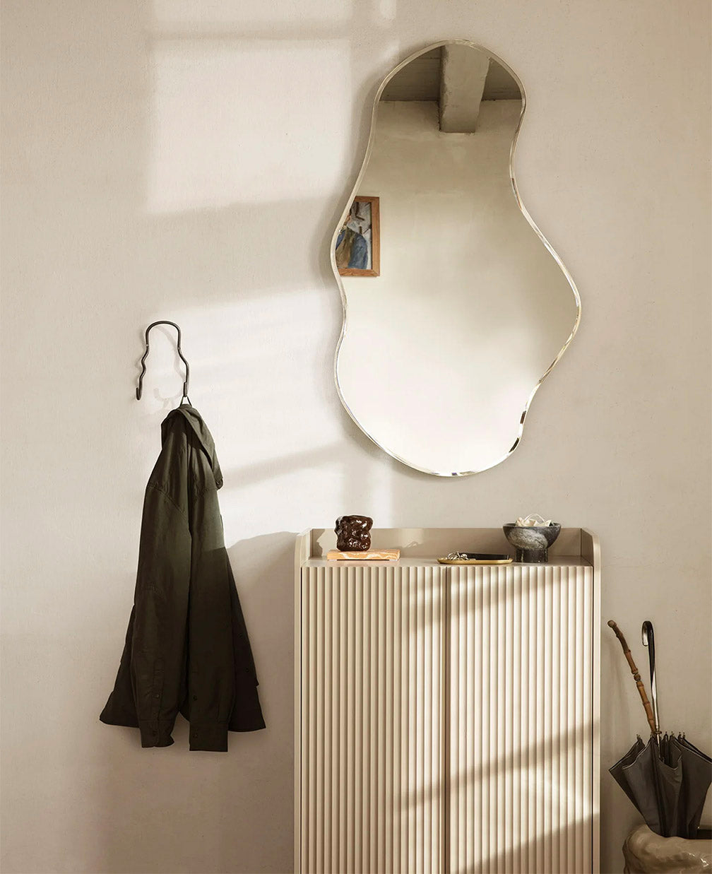 Ferm Living Curvature Double Hook Black Brass