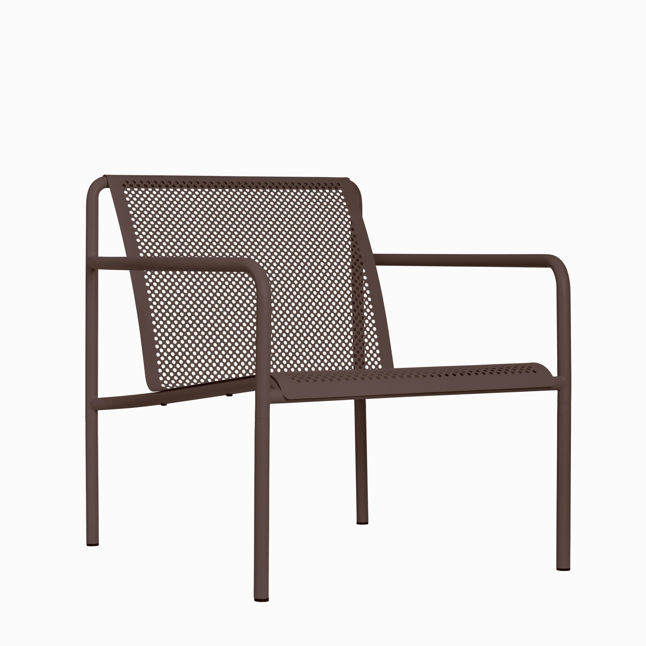 Ferm Living Dapple Lounge Chair with Arms Dark Chocolate