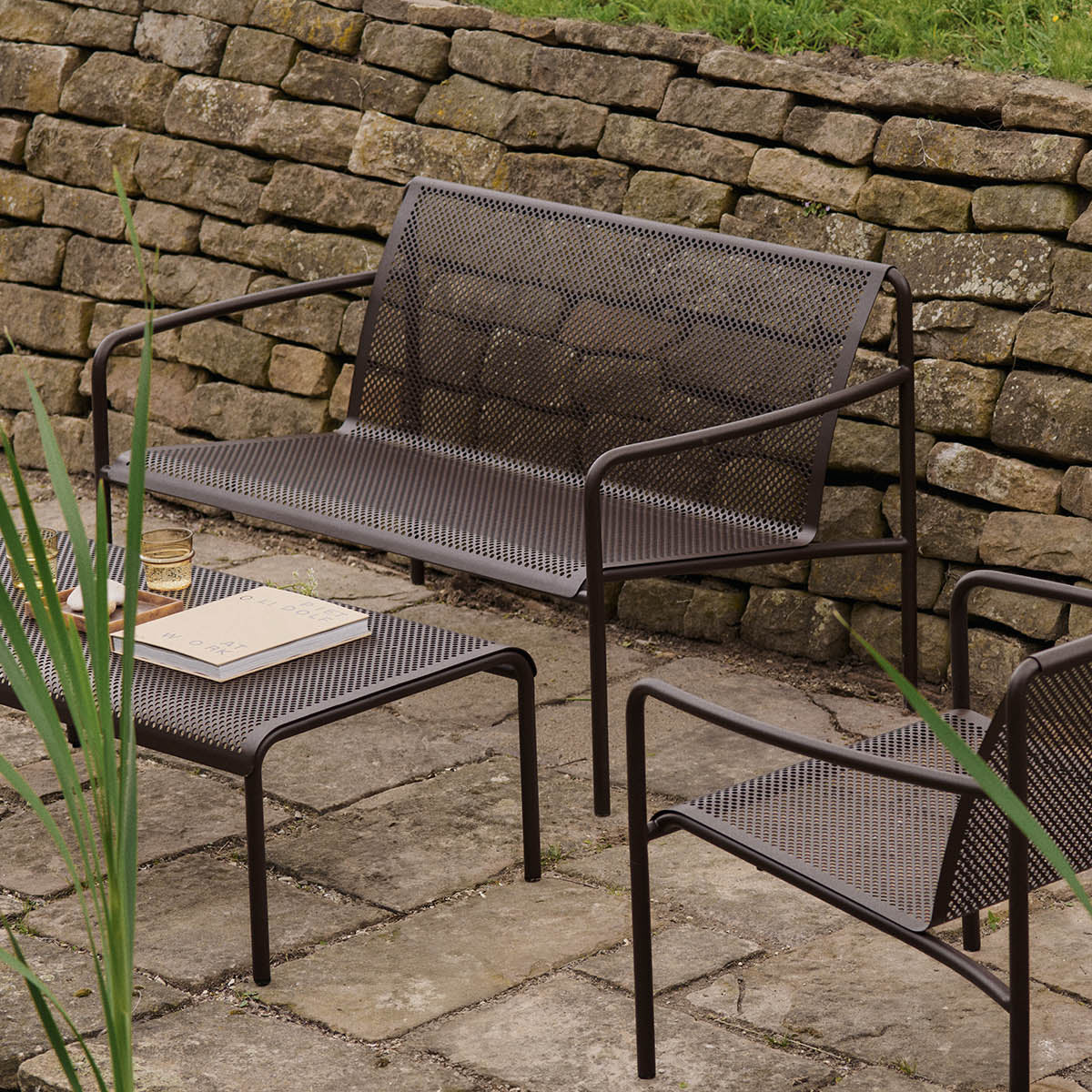 Ferm Living Dapple Lounge Chair with Arms Dark Chocolate