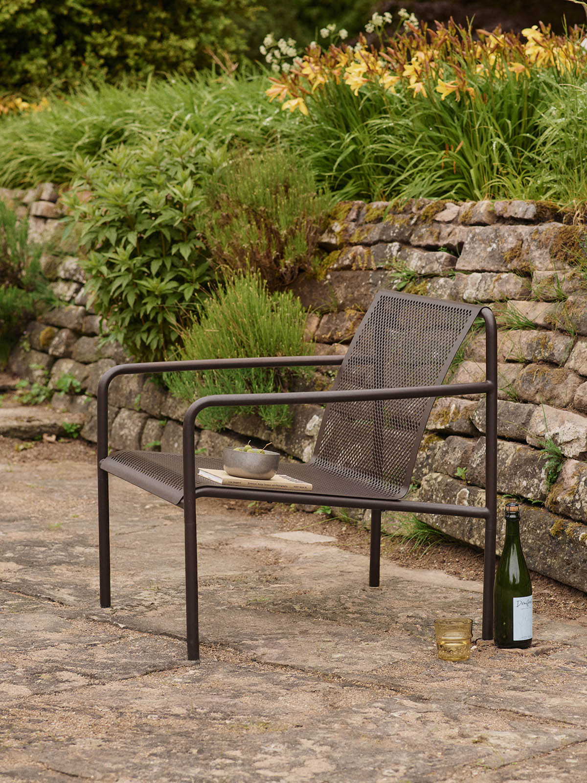 Ferm Living Dapple Lounge Chair with Arms Dark Chocolate