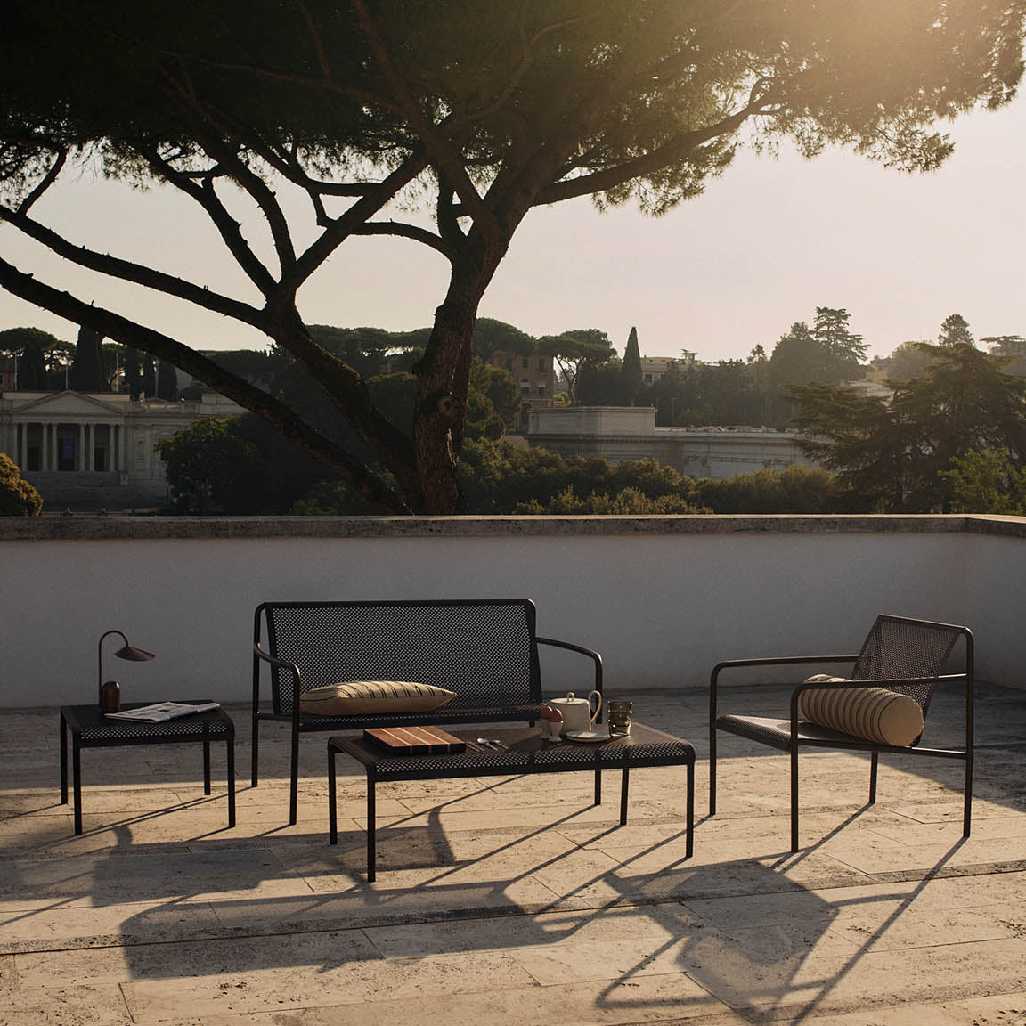 Ferm Living Dapple Lounge Chair with Arms Dark Chocolate