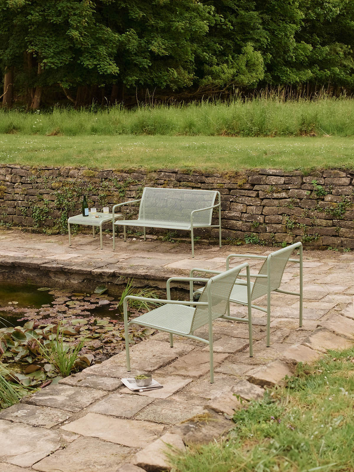 Ferm Living Dapple Lounge Chair with Arms Tea Green