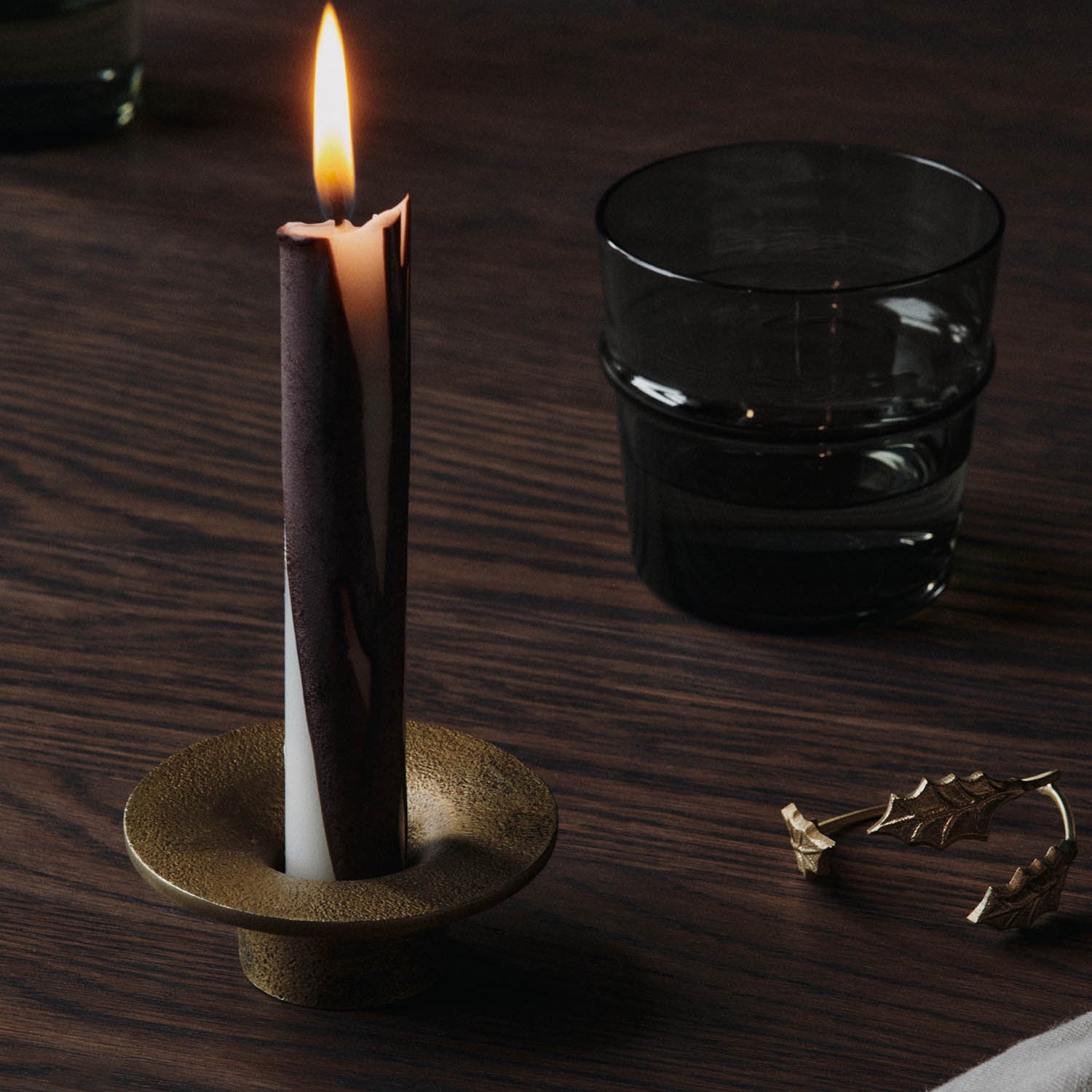 Ferm Living Dryp Candles (Set of 2) - Dark Chocolate