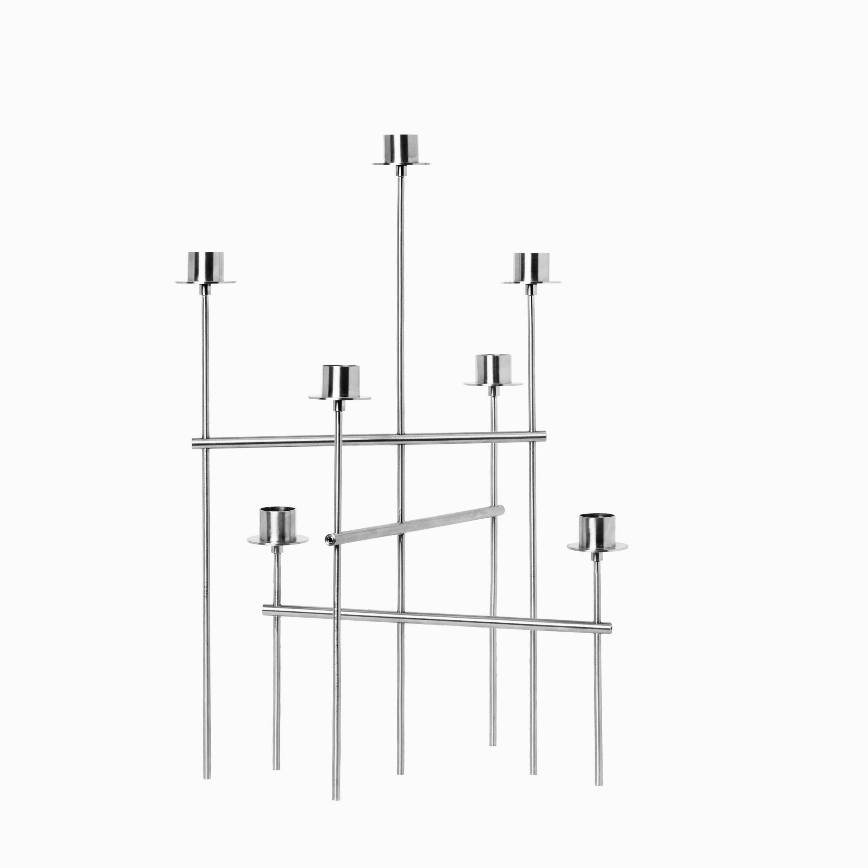 Ferm Living Elysia Candelabra - Brushed Stainless Steel