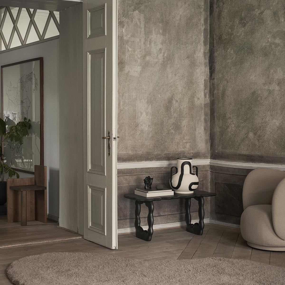 Ferm Living Forma Wool Rug Large Ash Brown